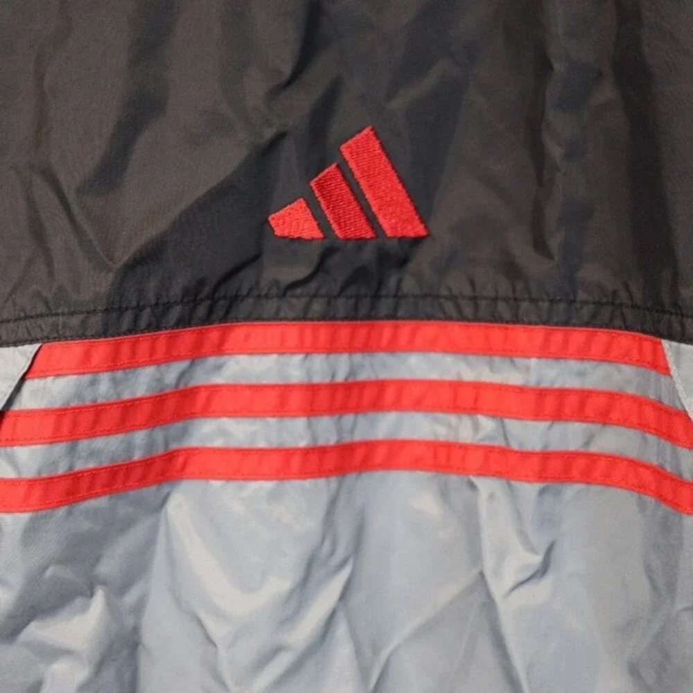 Adidas Gray & Black Pullover Windbreaker XL